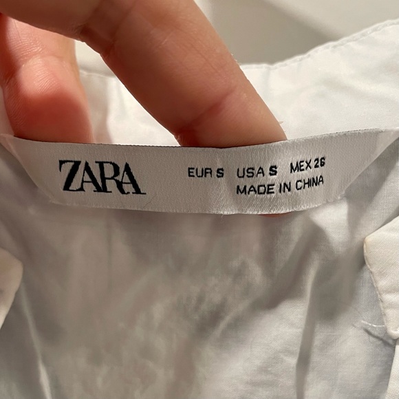 Zara Blue Embroidered Shirt Dress - Picture 4 of 4